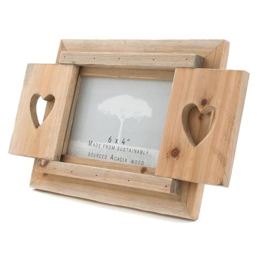 Frame with shutters, heart cut-out **