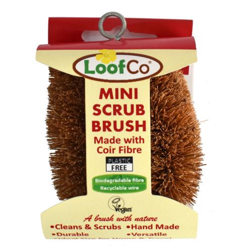 LoofCo mini scrub brush coir fibre, biodegradable, eco-friendly