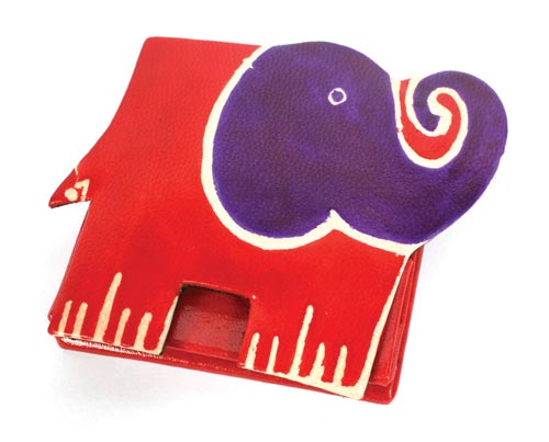 Leather coin purse elephant