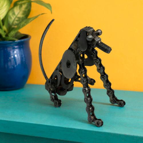 Recycled Metal Dog Ornament