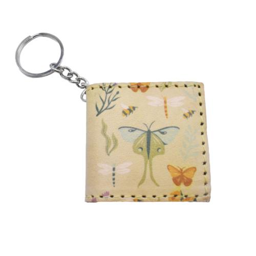 Keyring / Chain Notebook Insects and Flowers 5.5 x 5cm