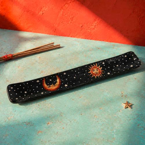 Incense Holder Papier Mâché Sun Moon and Stars