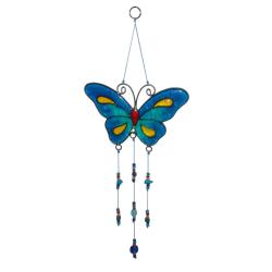 Suncatcher butterfly with beads assorted colours