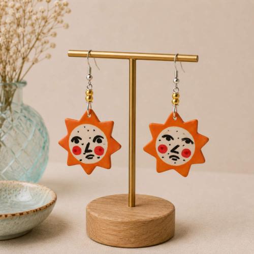 Earrings Kisii Stone Sun