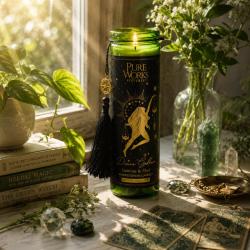 Candle in Glass Jar Esoteric Divine Goddess, Jasmine and Oud 300g