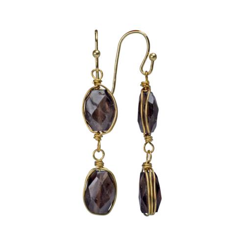 Smoky quartz on sale drop earrings
