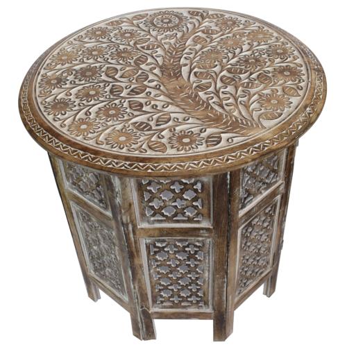 Coffee/occasional table mango wood round, 53cm diameter