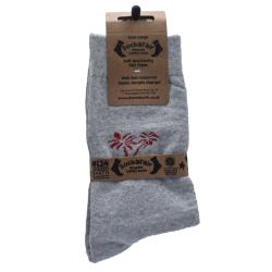 Socks Recycled Cotton / Polyester Light Grey With Palm Tree Shoe Size UK 7-11 Mens