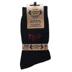 Socks Recycled Cotton / Polyester Black With Palm Tree Shoe Size UK 7-11 Mens