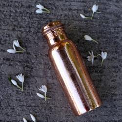 Copper water bottle, engraved, 600ml