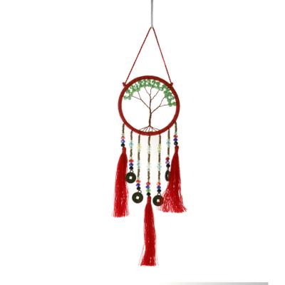 Dreamcatcher tree jewelled red 7.5cm