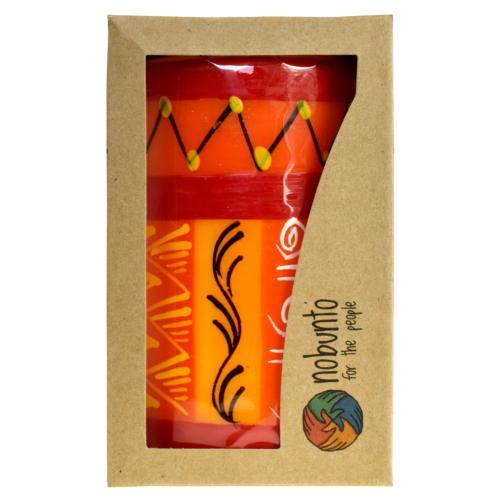 Hand painted candle in gift box, Zahabu