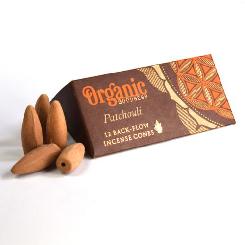 Organic Goodness Patchouli 12 Back-Flow Incense Cones