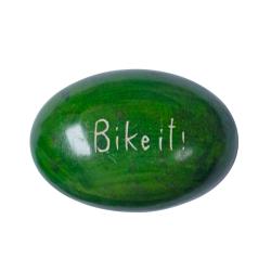 Sentiment pebble oval, Bike it, green