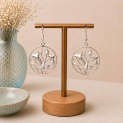 Earrings Bird in Tree