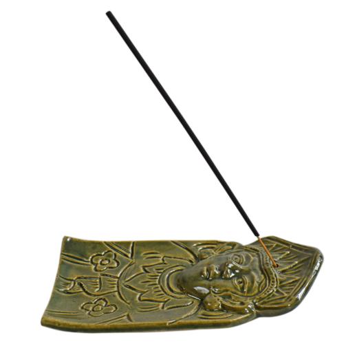 Incense holder / ashcatcher ceramic Buddha 17 x 9cm