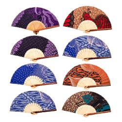 Batik Fan Assorted Colours and Designs 25cm