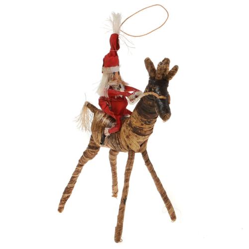 Christmas Tree decoration, Santa on giraffe